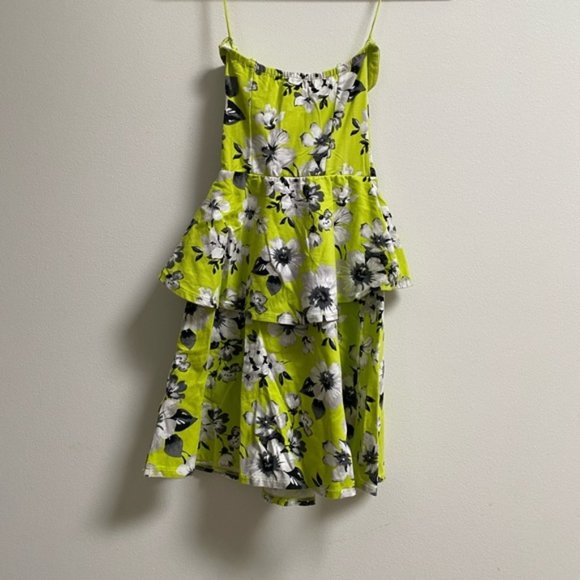 Aeropostale Peplum Green Floral Dress - Picture 2 of 3